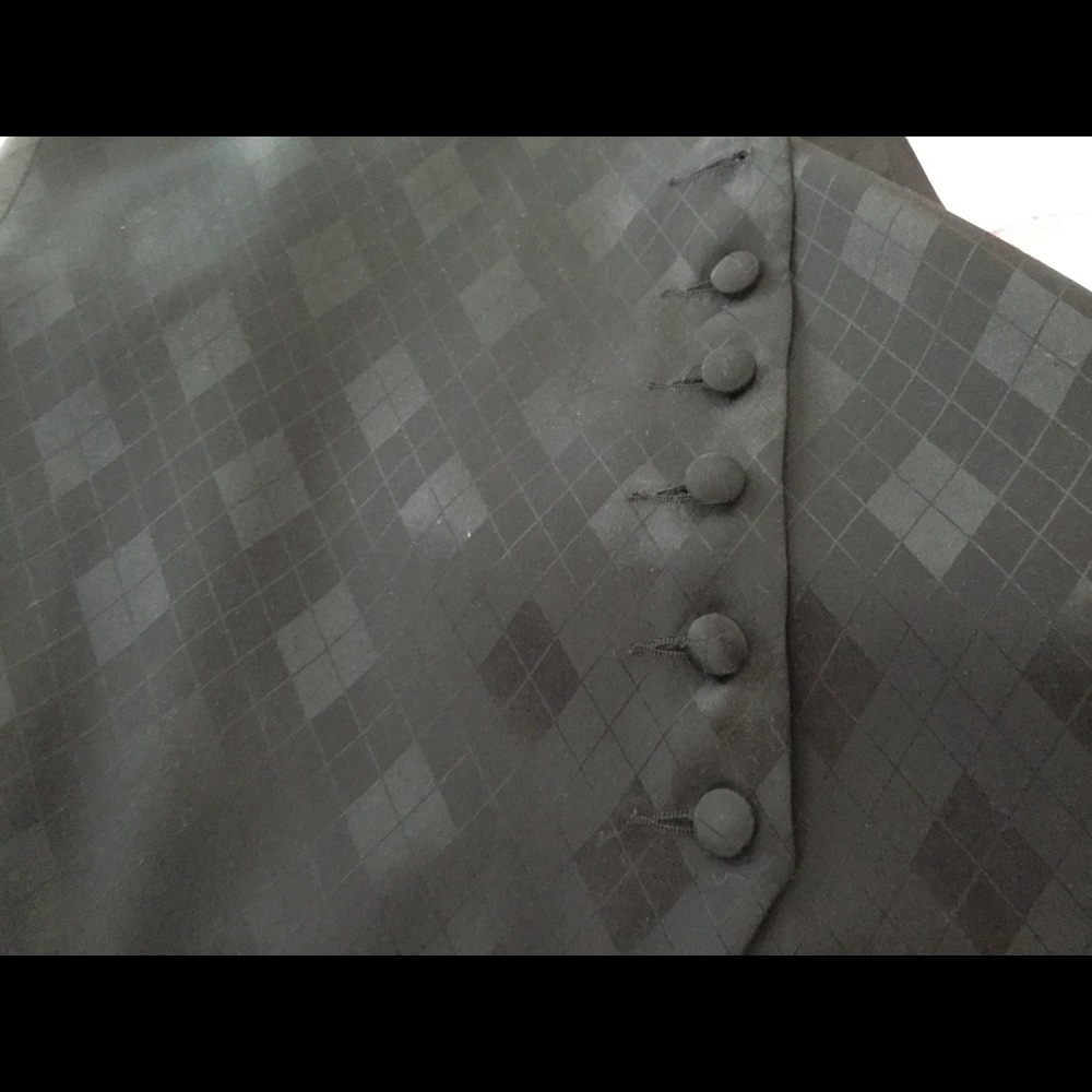 Jos.A.Bank black satin men’s vest.